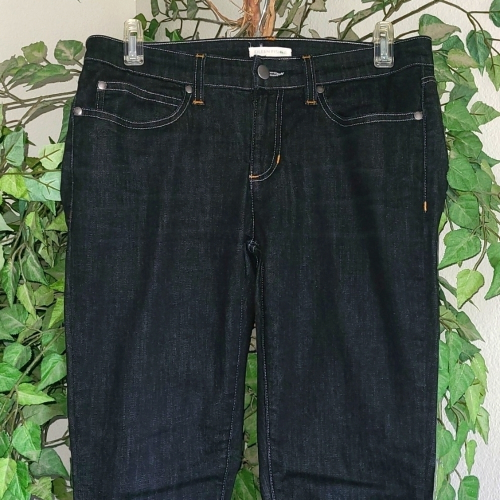 Eileen Fisher Organic Cotton blend Black Skinny jeans Size 4